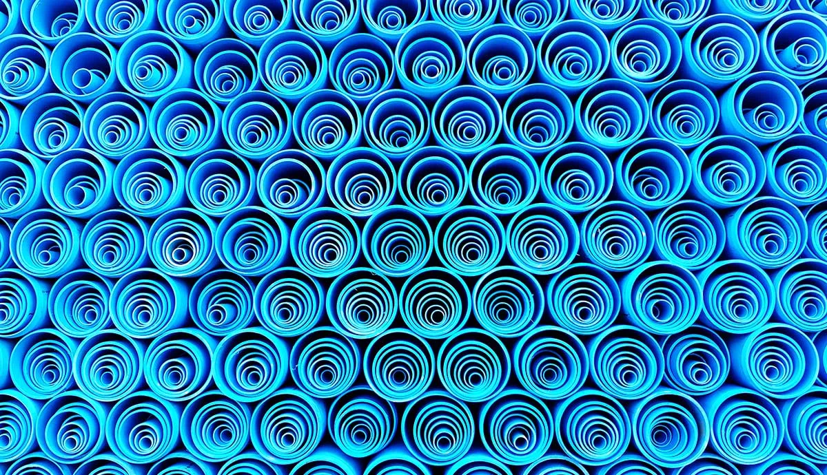 Blue pvc pipe